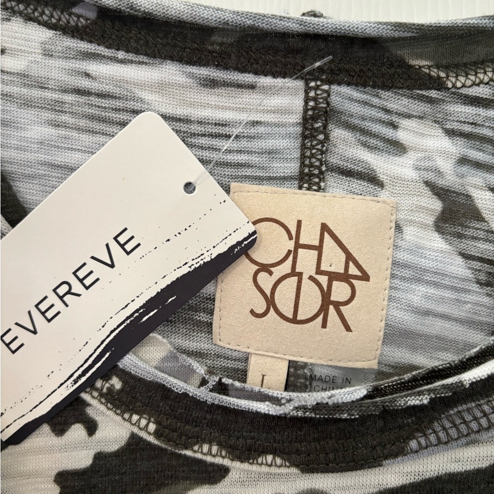 Chaser Shades Of Gray, Green & Cream Camo Tank Top New With Tags Size La… - Picture 4 of 14